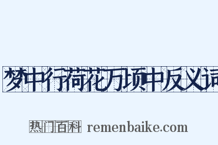 梦中行荷花万顷中反义词是什么意思的图片